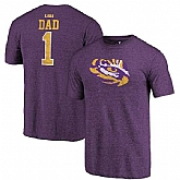 LSU Tigers Fanatics Branded Purple Greatest Dad Tri Blend T-Shirt,baseball caps,new era cap wholesale,wholesale hats